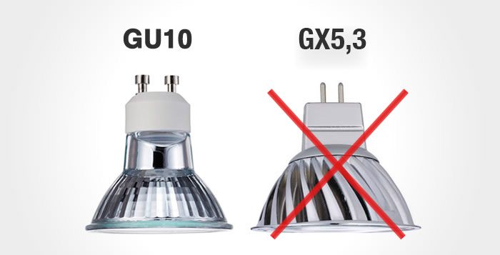 Cambio y ventajas de las bombillas GU10 respecto a las GX5,3