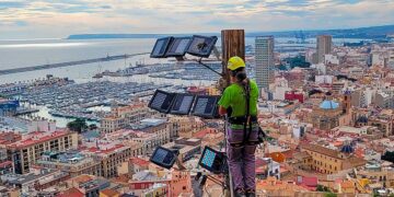 Trabajos en altura iluminacion led